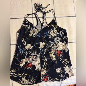Source Unknown Dark Floral Camisole